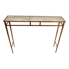 Art Deco Italian Brass Console or Hall Table