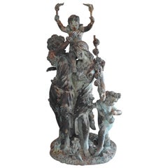 Art Deco Italian Bronze with Women and Children