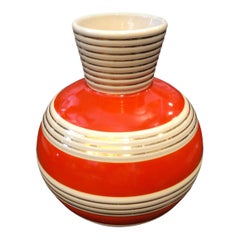 Art Deco Italian Ceramic Vase by Rometti, circa 1930
