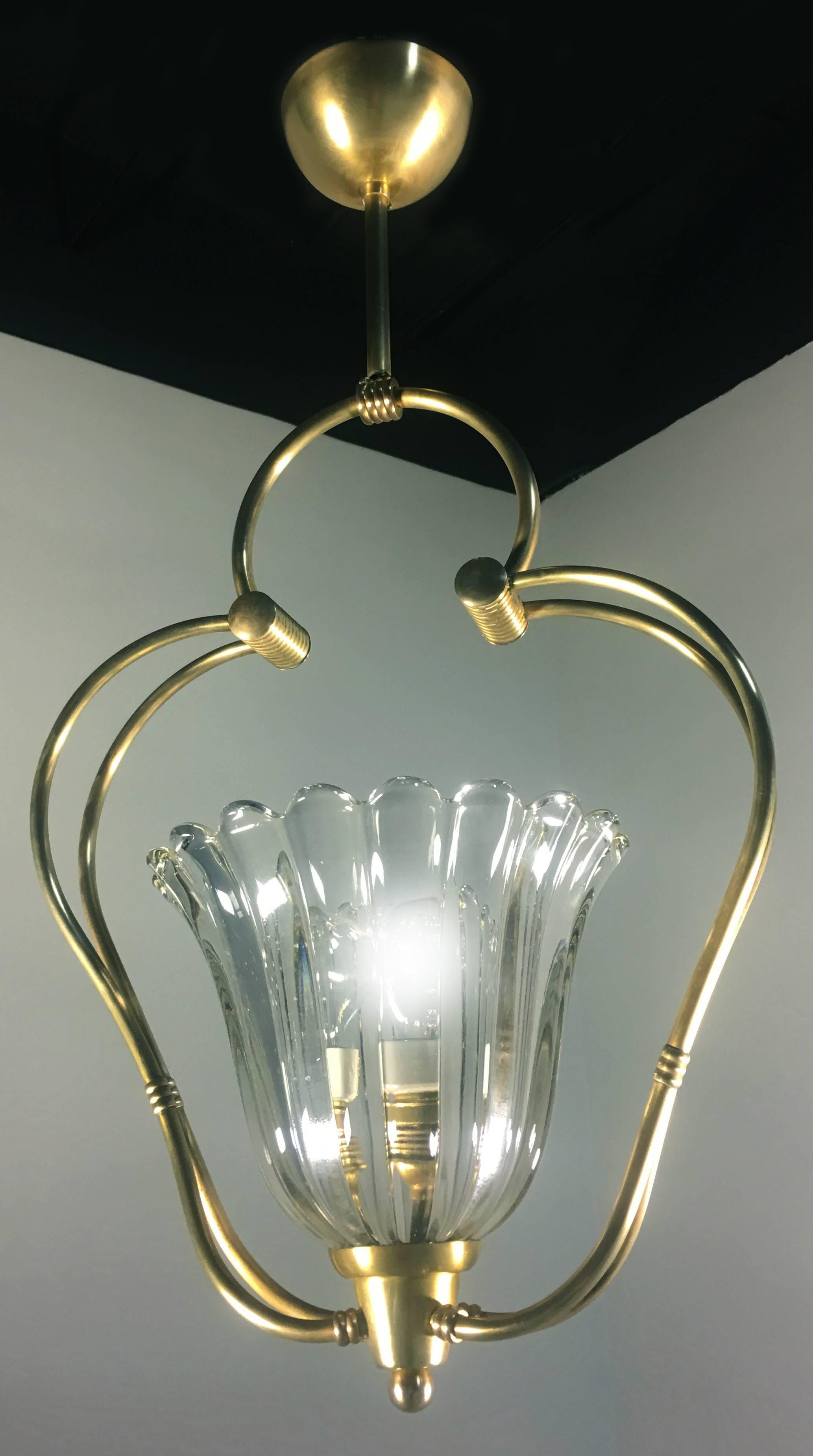 Art Deco Italian chandelier by Ercole Barovier, 1940.
 