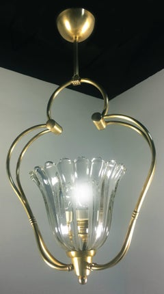 Lustre Art Déco italien de Murano attribué à Barovier&Toso