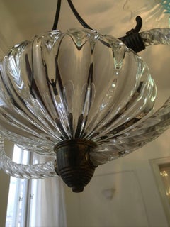 1940s Murano Art Deco Italian Chandelier