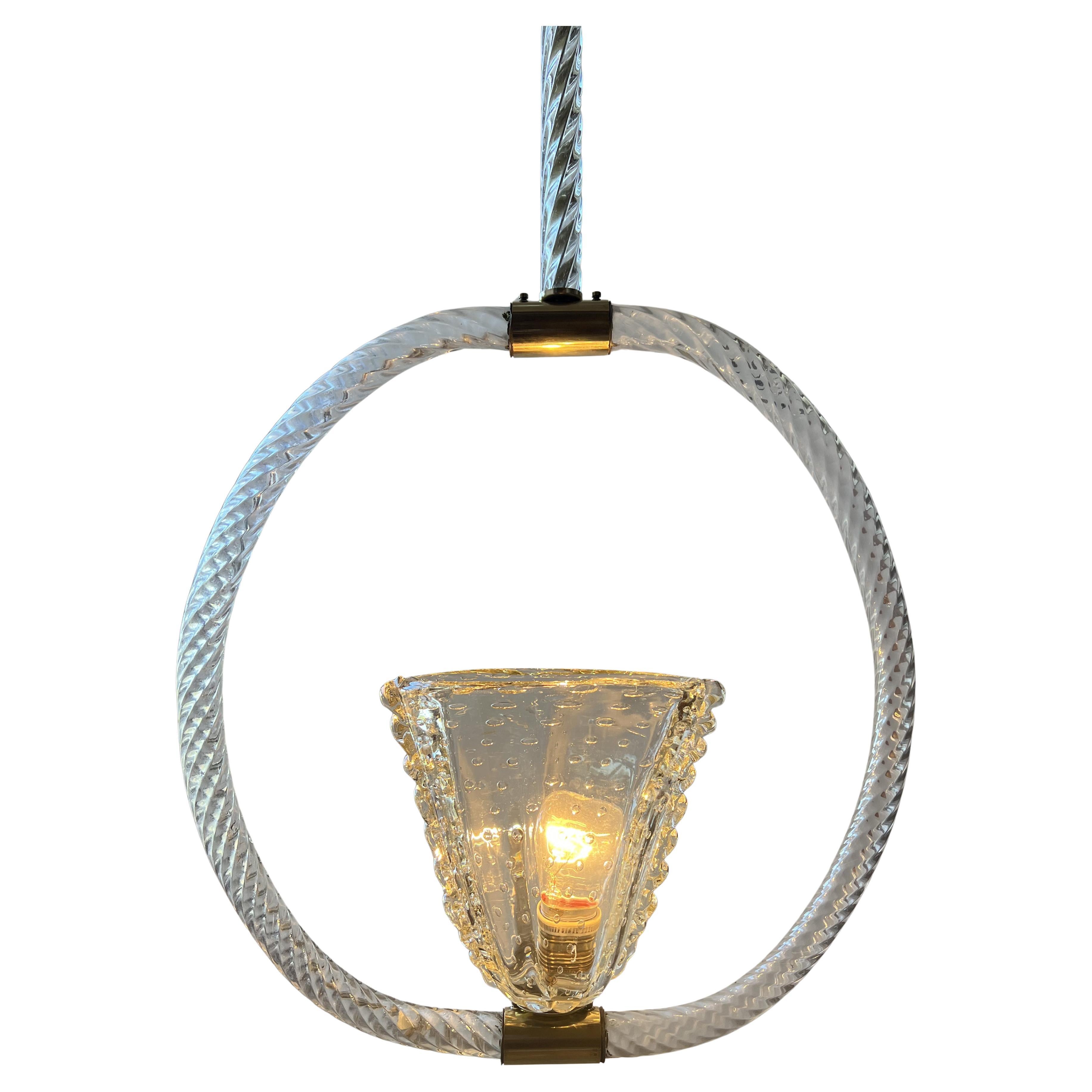Art Deco Italian chandelier by Ercole Barovier, 1940.
 