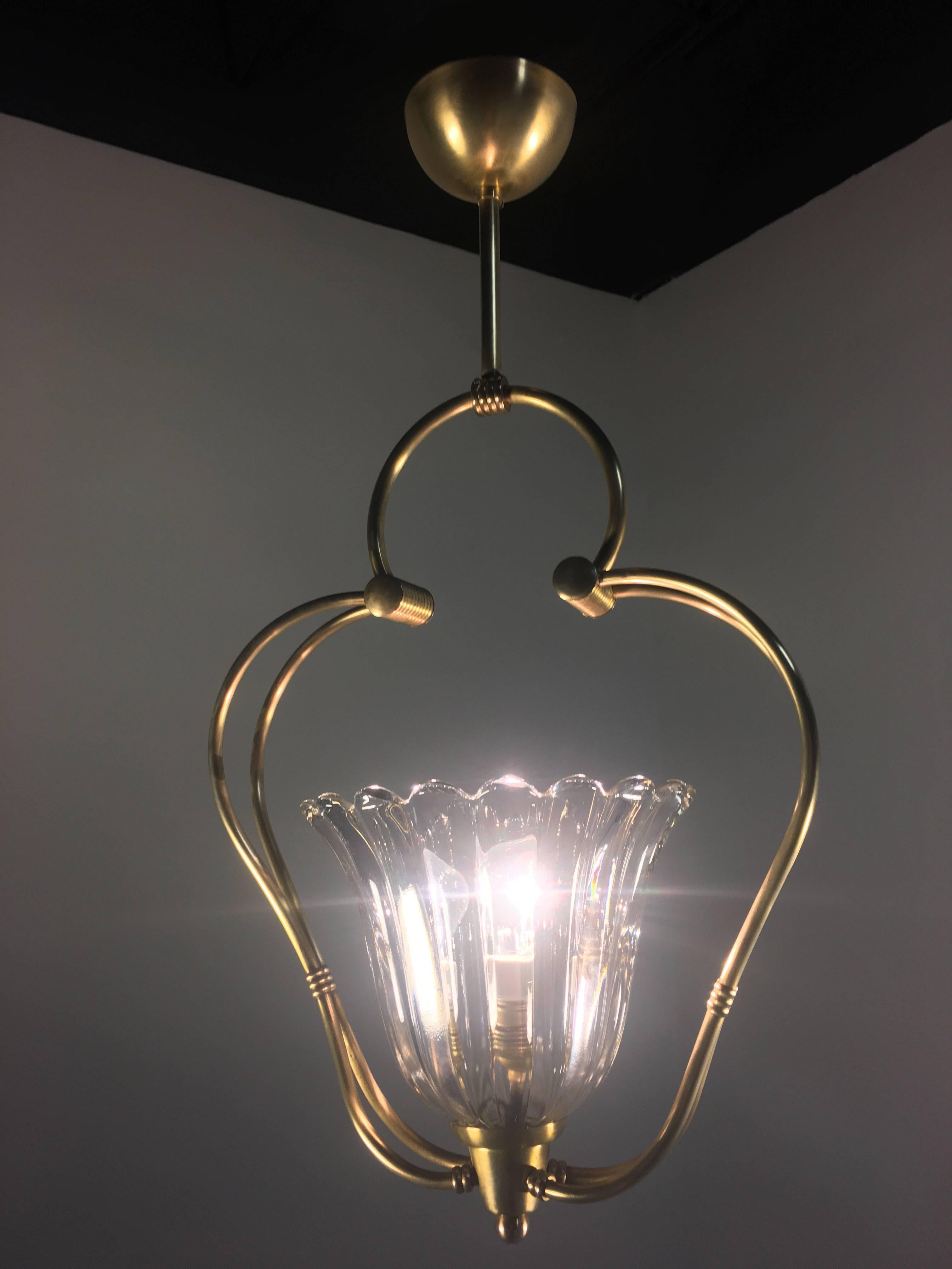 20th Century Art Deco Italian Chandelier by Ercole Barovier, Murano, 1940 For Sale