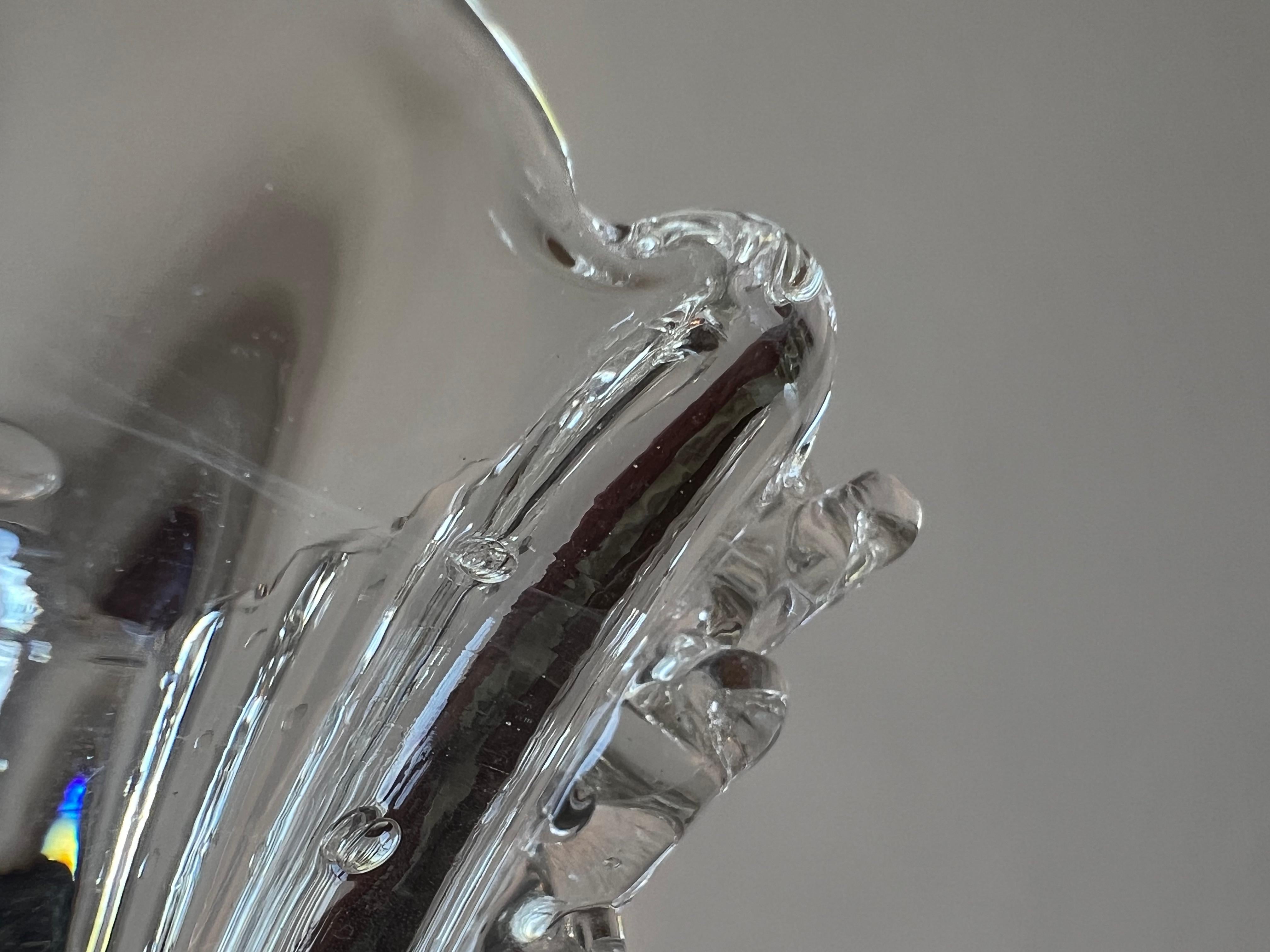 Mid-20th Century Art Deco Italian Chandelier by Ercole Barovier, Murano, 1940 For Sale