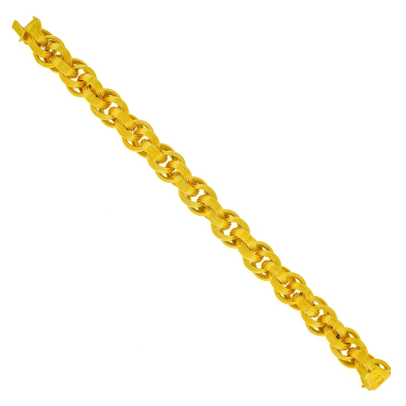 Art Deco Italienisches Chic Goldarmband 5