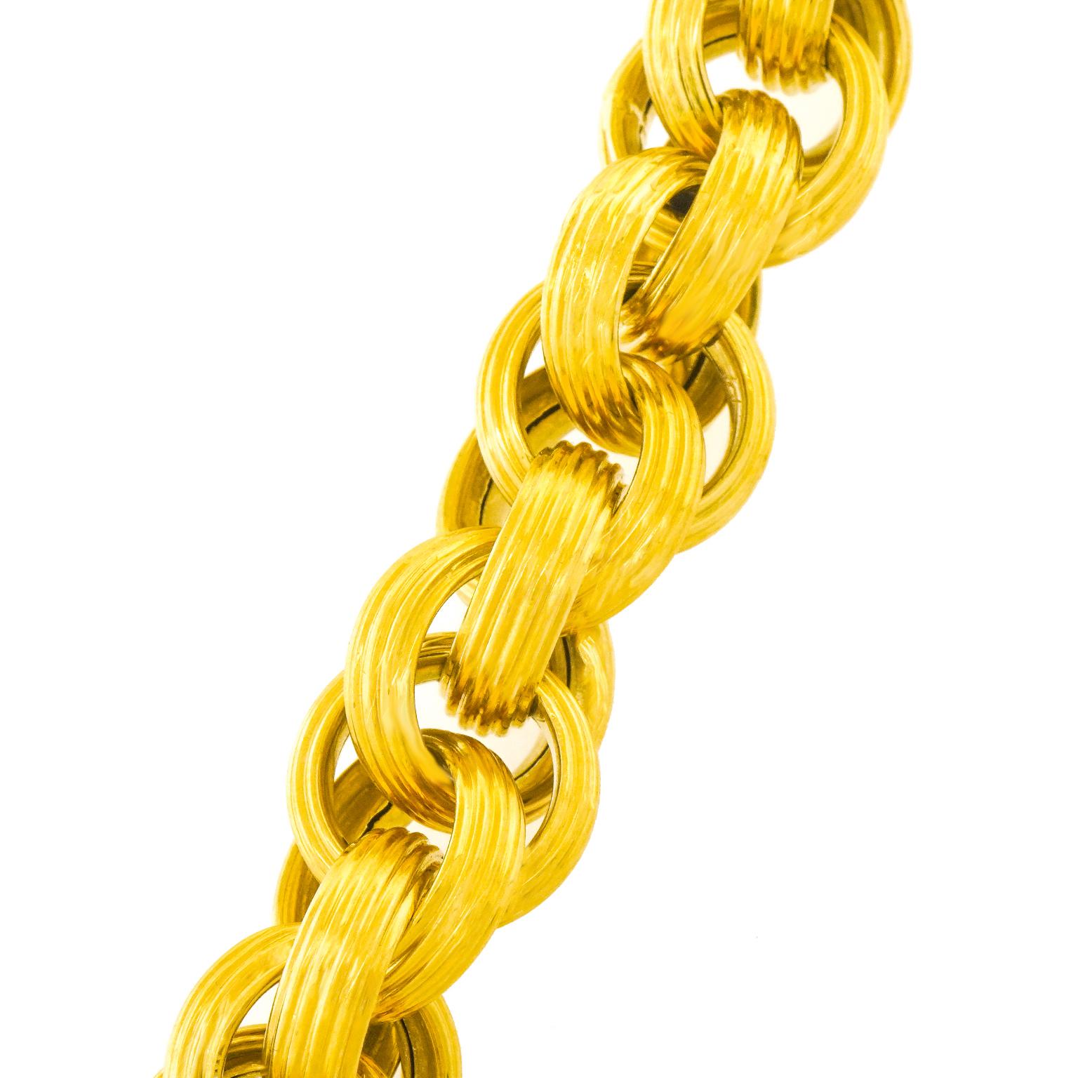Art Deco Italienisches Chic Goldarmband 4