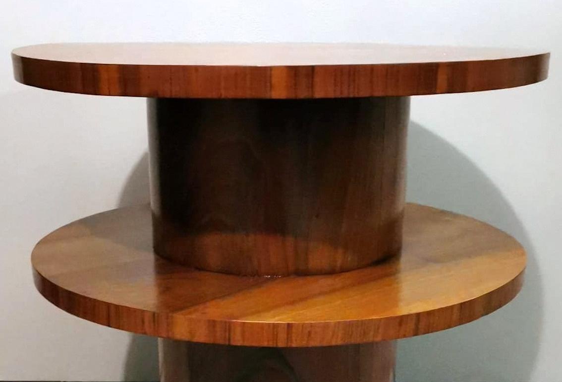 Table basse italienne Art déco avec deux plateaux ronds en vente 3