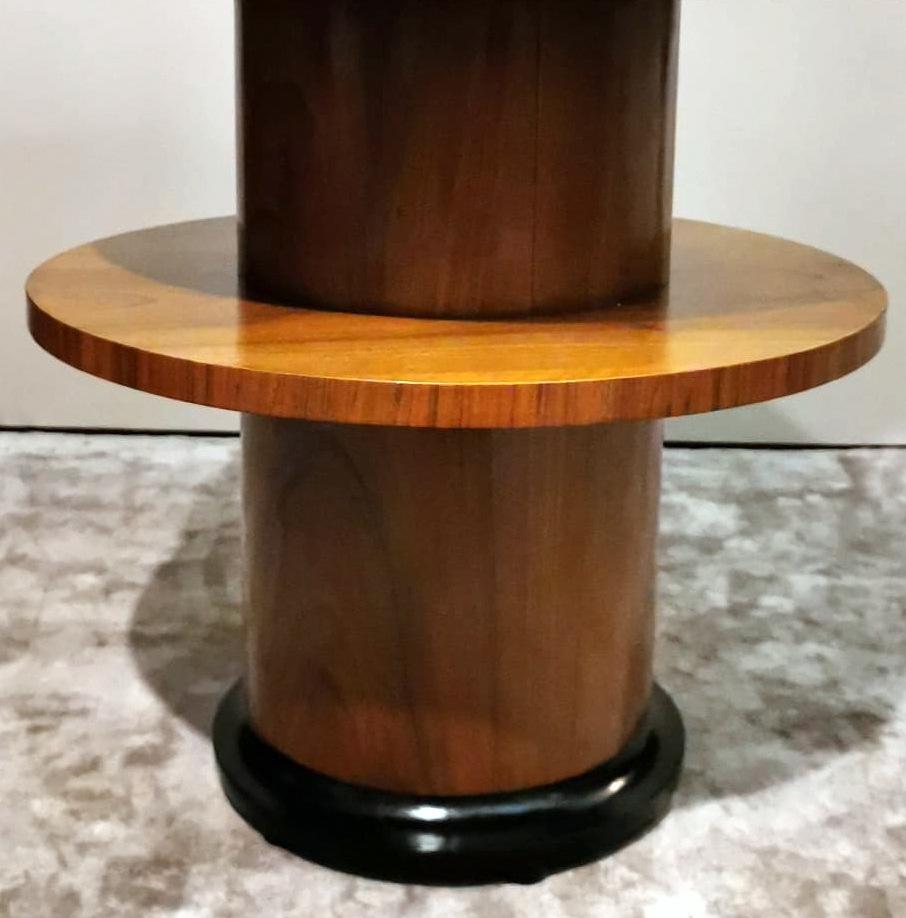 Art Deco Italian Coffee Table With Two Round Tops For Sale 6