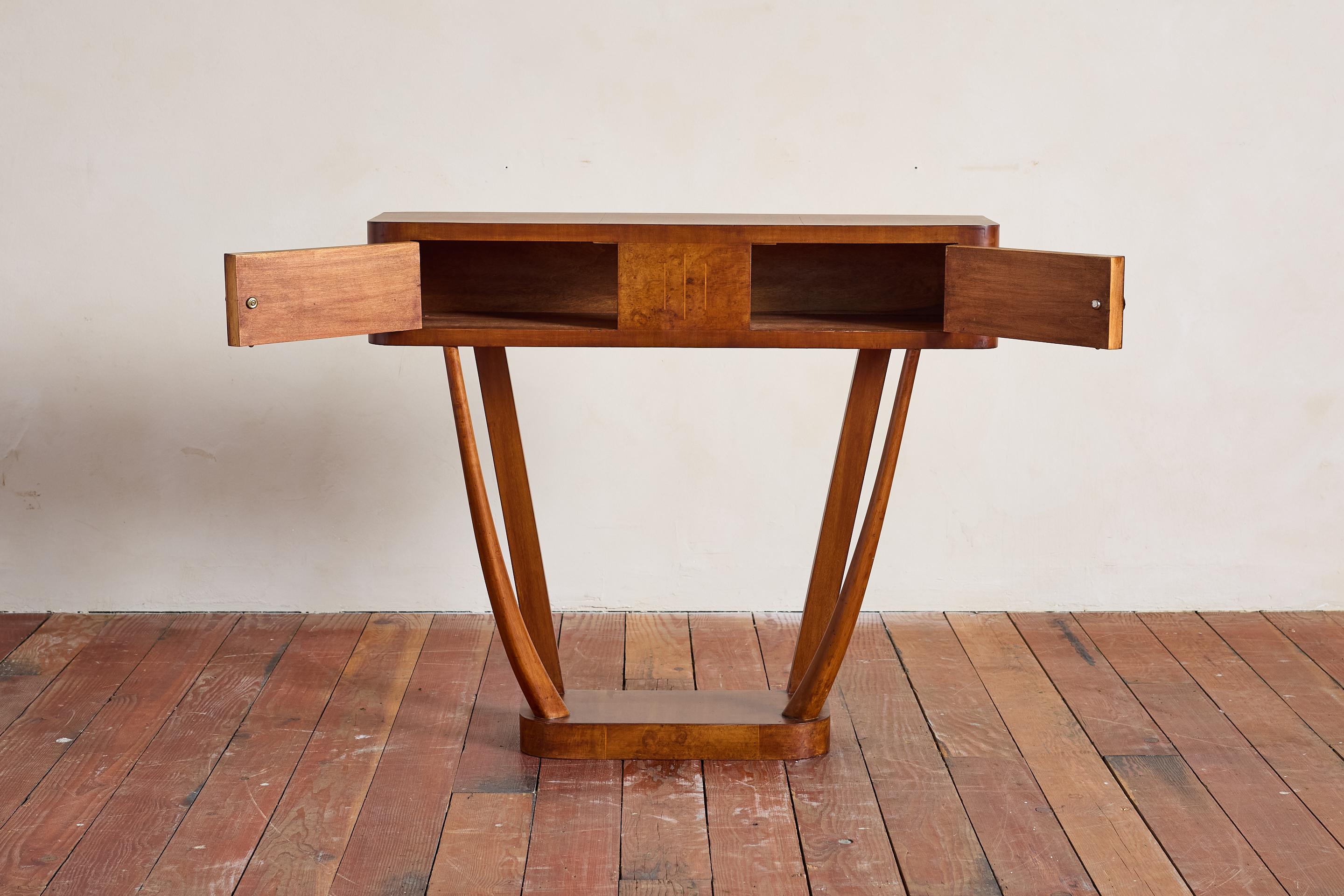 Legno Console italiana Art Deco in vendita