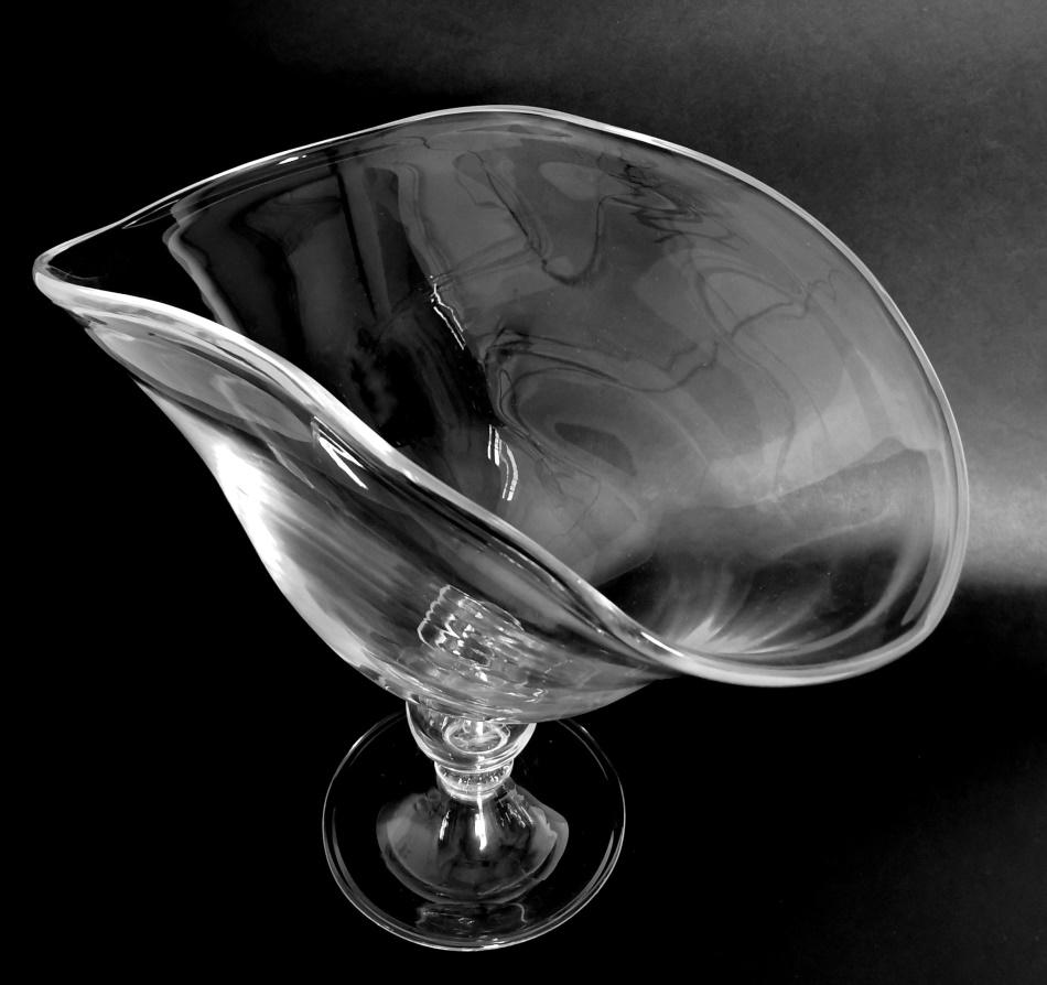 Art Deco Italian Crystal Table Centerpiece Completely Smooth For Sale 7