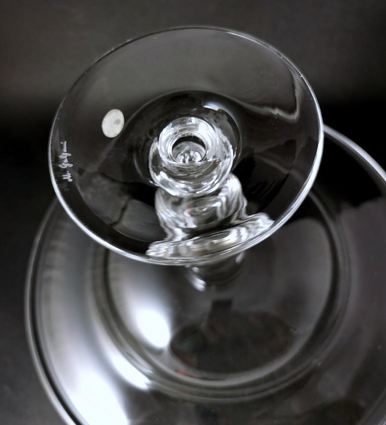 Italienischer Kristall-Tisch-Tafelaufsatz im Art-déco-Stil, komplett glatt im Angebot 9