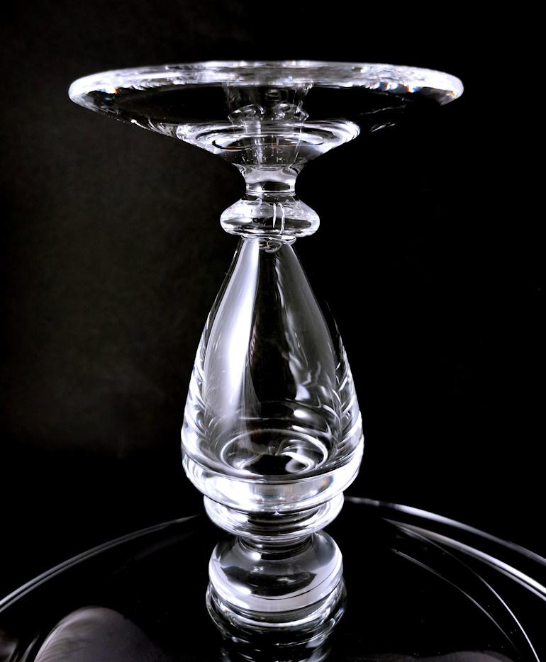 Italienischer Kristall-Tisch-Tafelaufsatz im Art-déco-Stil, komplett glatt im Angebot 11