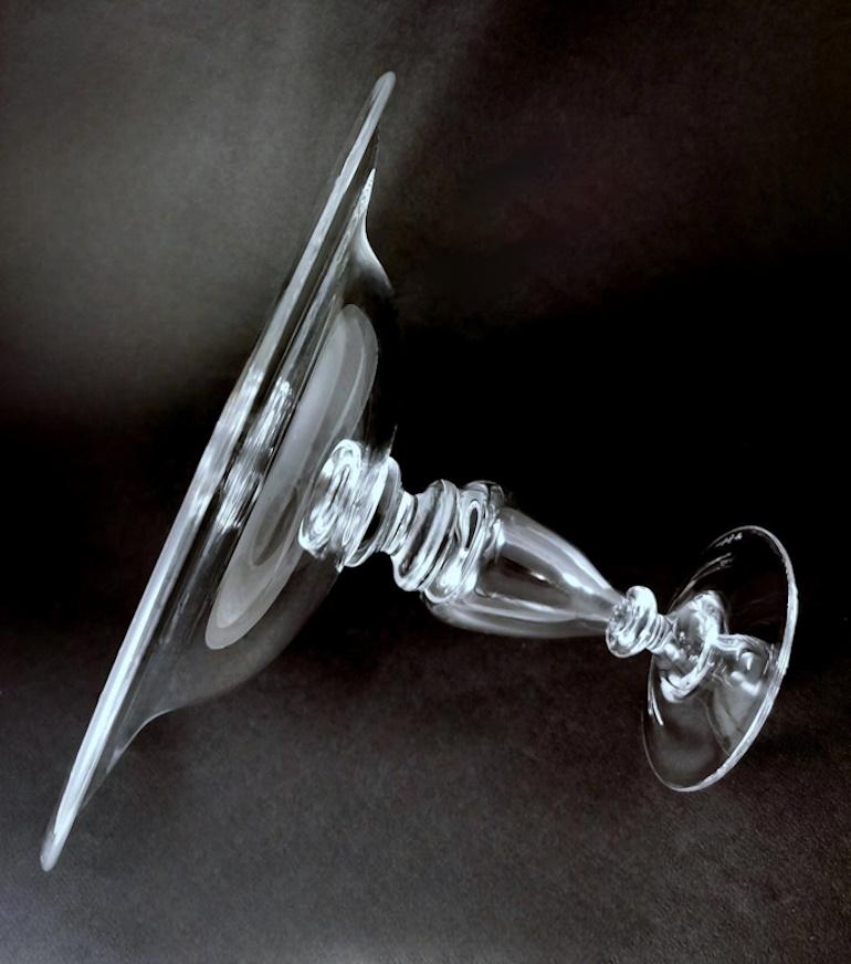20ième siècle Centre de table italien en cristal Art déco en vente