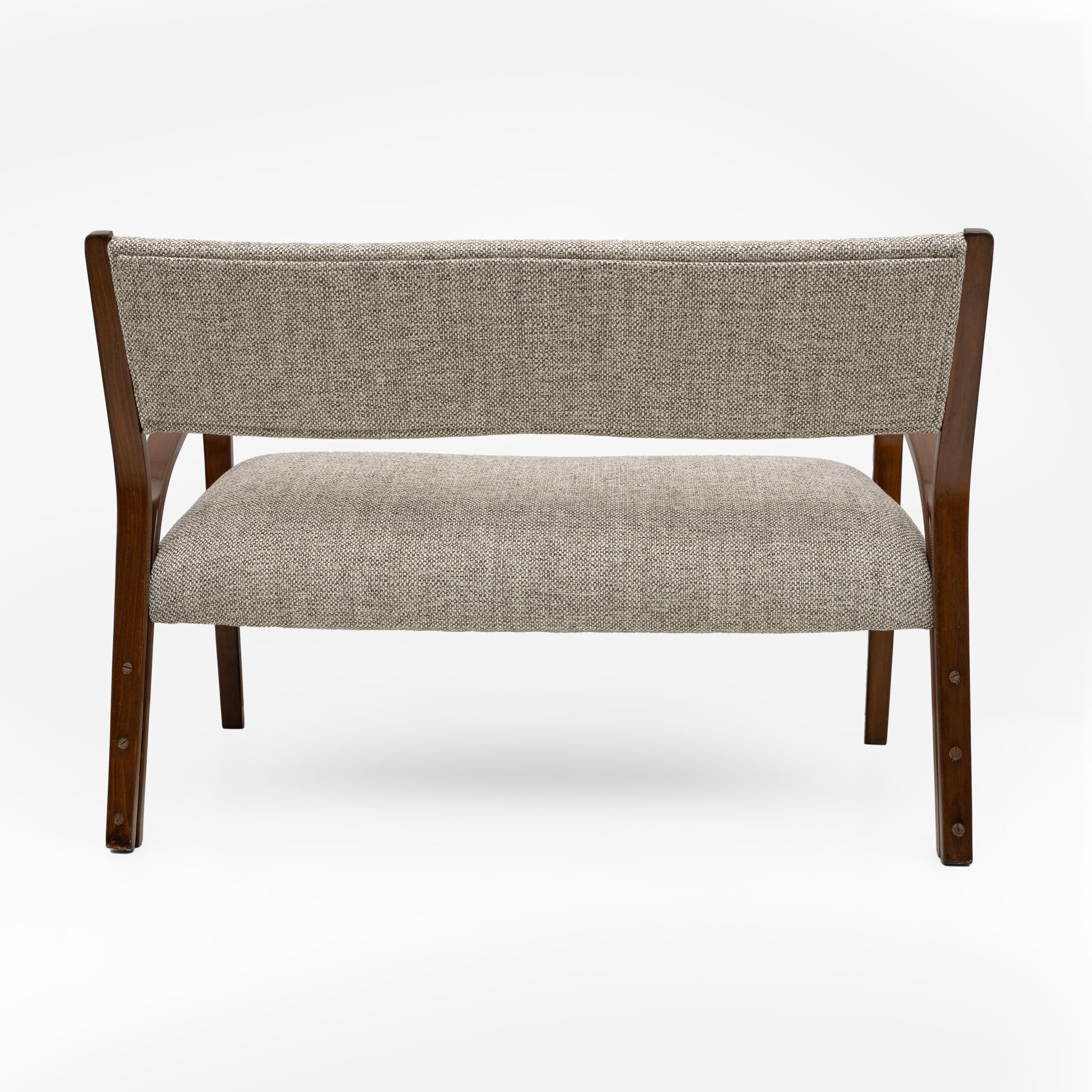 Art Dèco Italien Tissu Deux Fauteuils et Petit Canapé, années 1930 en vente 4
