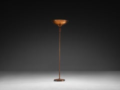 Art Deco Italian Floor Lamp in Copper