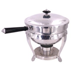 Art Deco Italian Fondue Caserolle Hammered Aluminum by Puralum