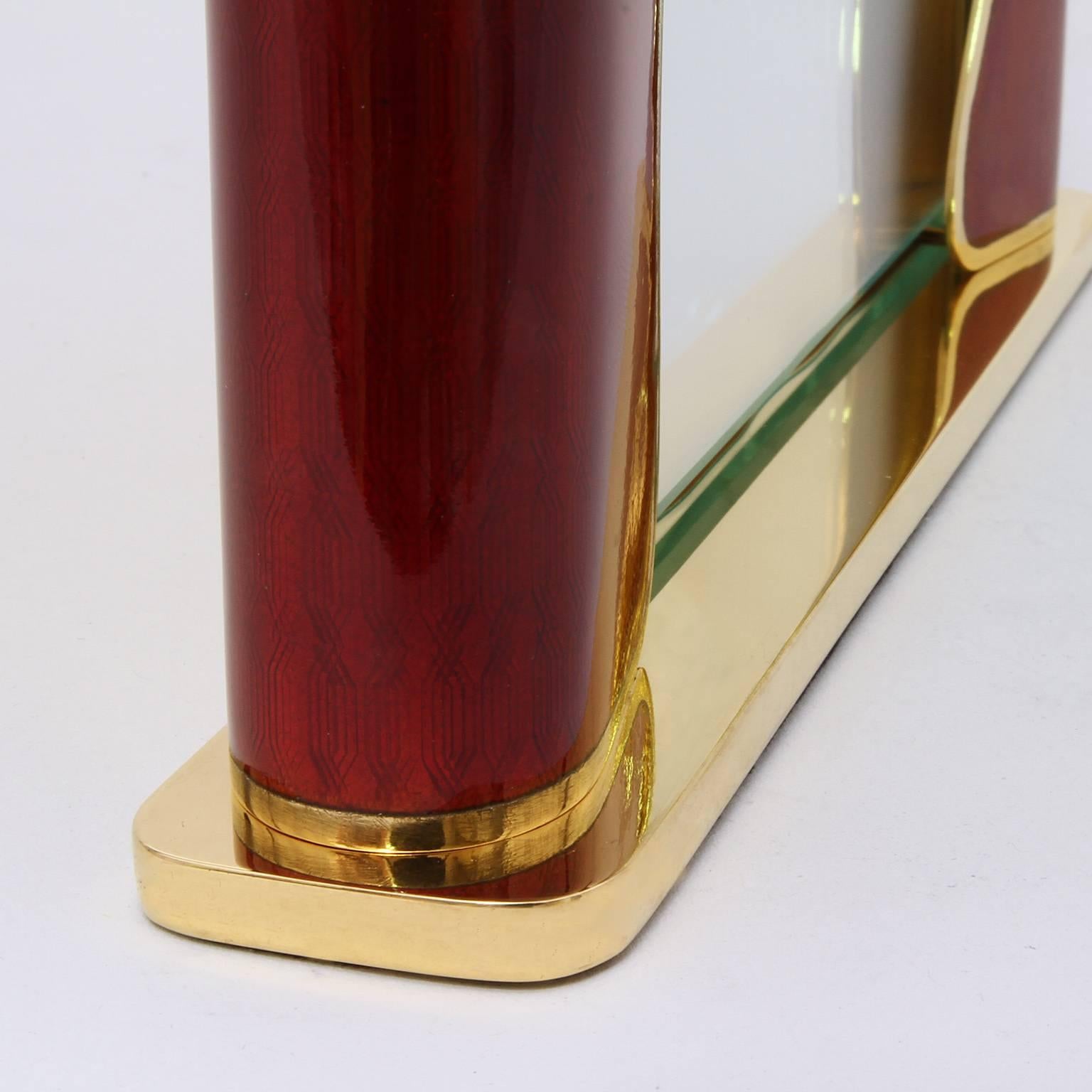 Marco de Fotos Artesanal Italiano con Esmaltes Rubí, Generosidad Rubí Art Decó en venta