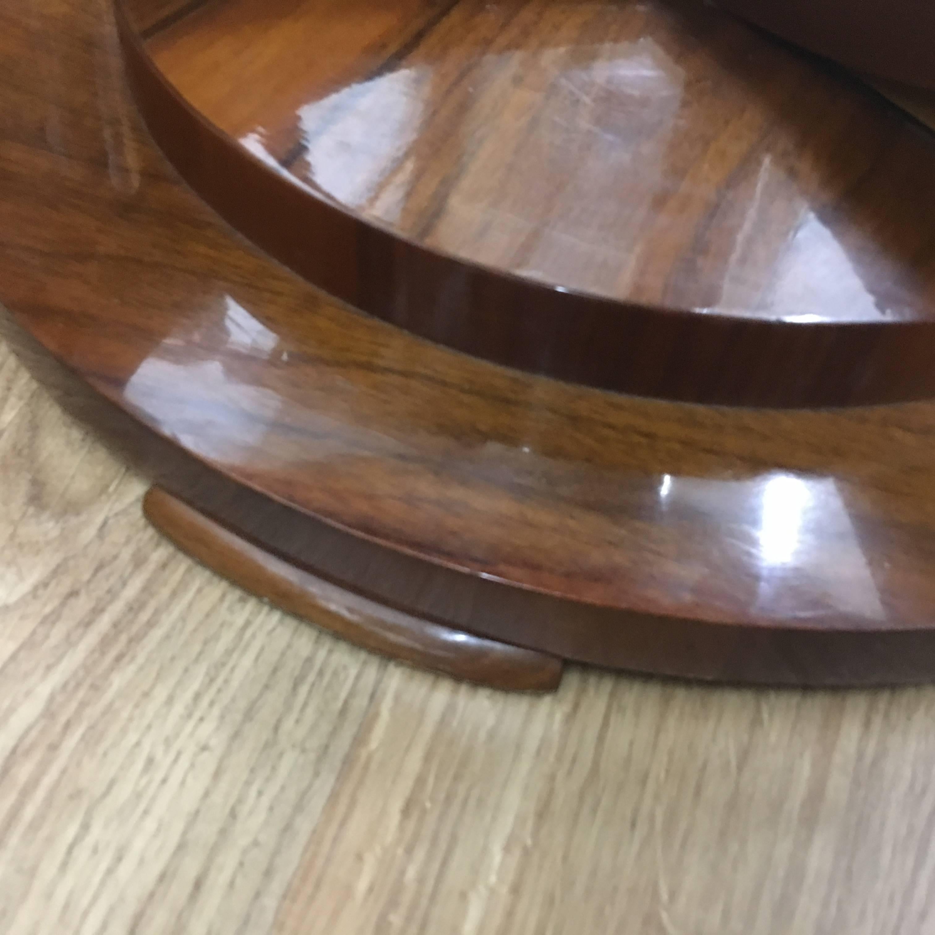 Art Deco Italian Mahogany Side Table, circa 1930 2