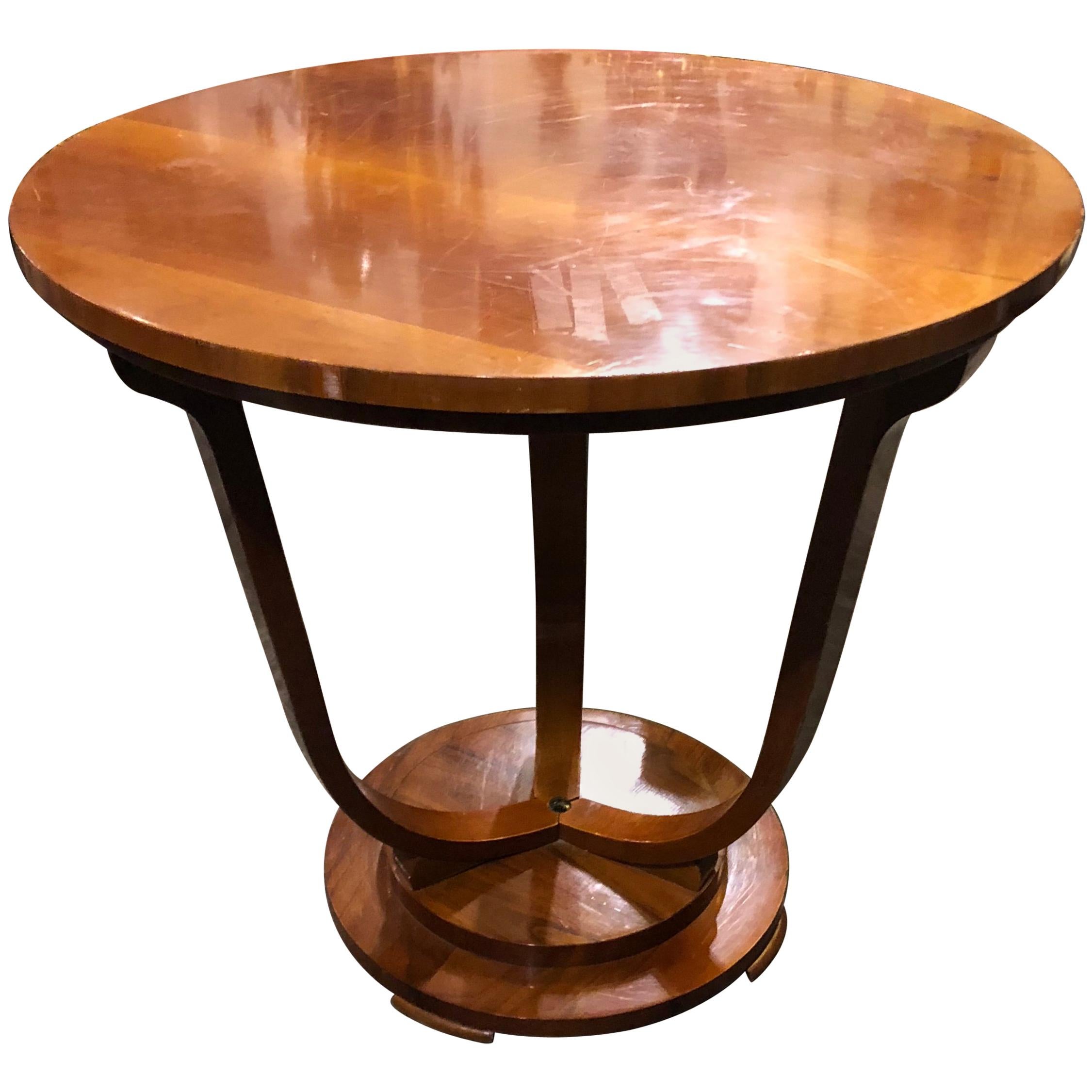 Art Deco Italian Mahogany Side Table, circa 1930