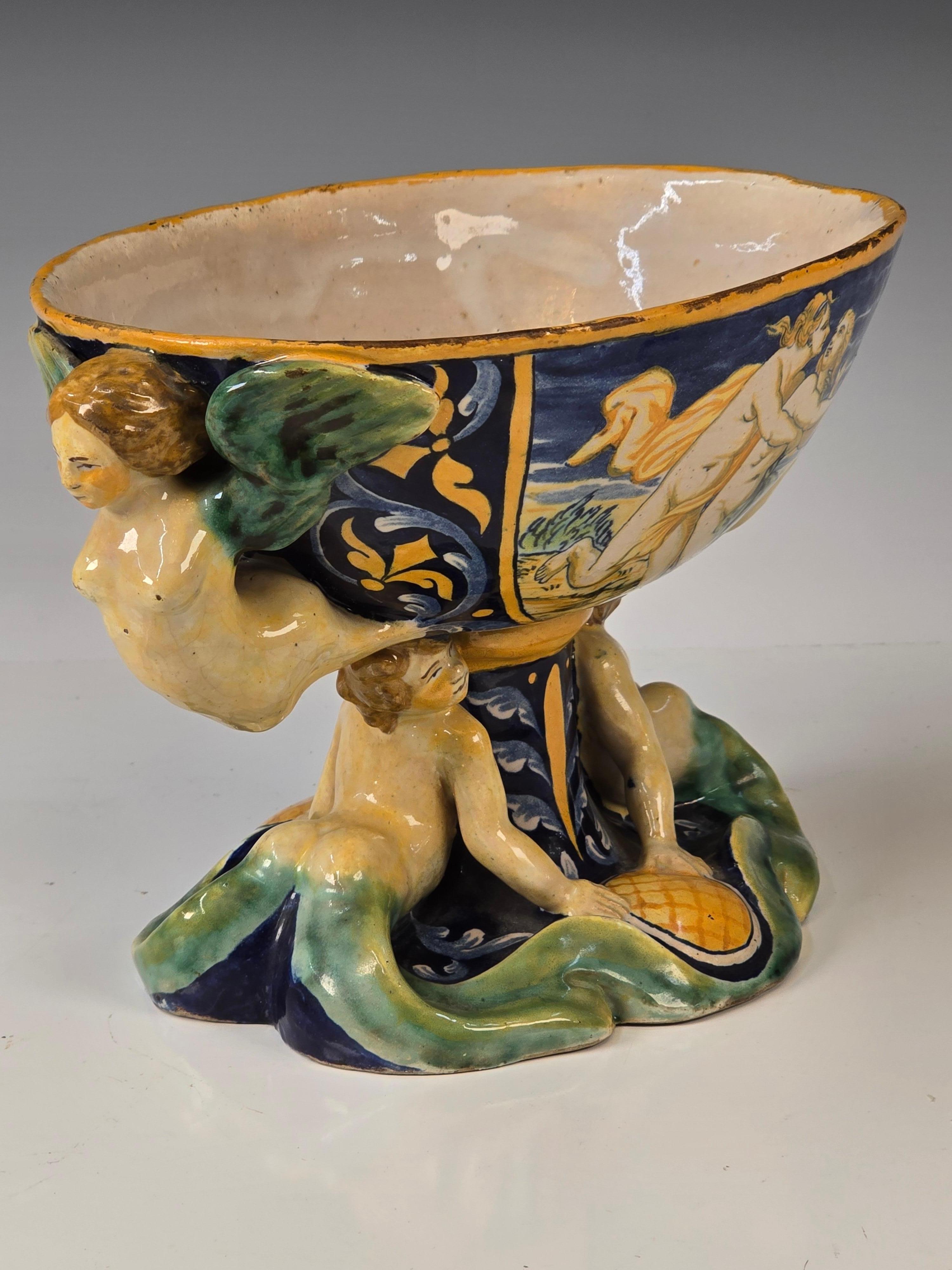 Poterie Centre de table italien en majolique Art déco en vente