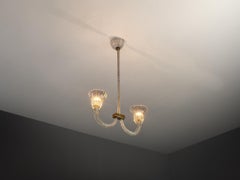 Art Deco Italian Murano Glass Chandelier