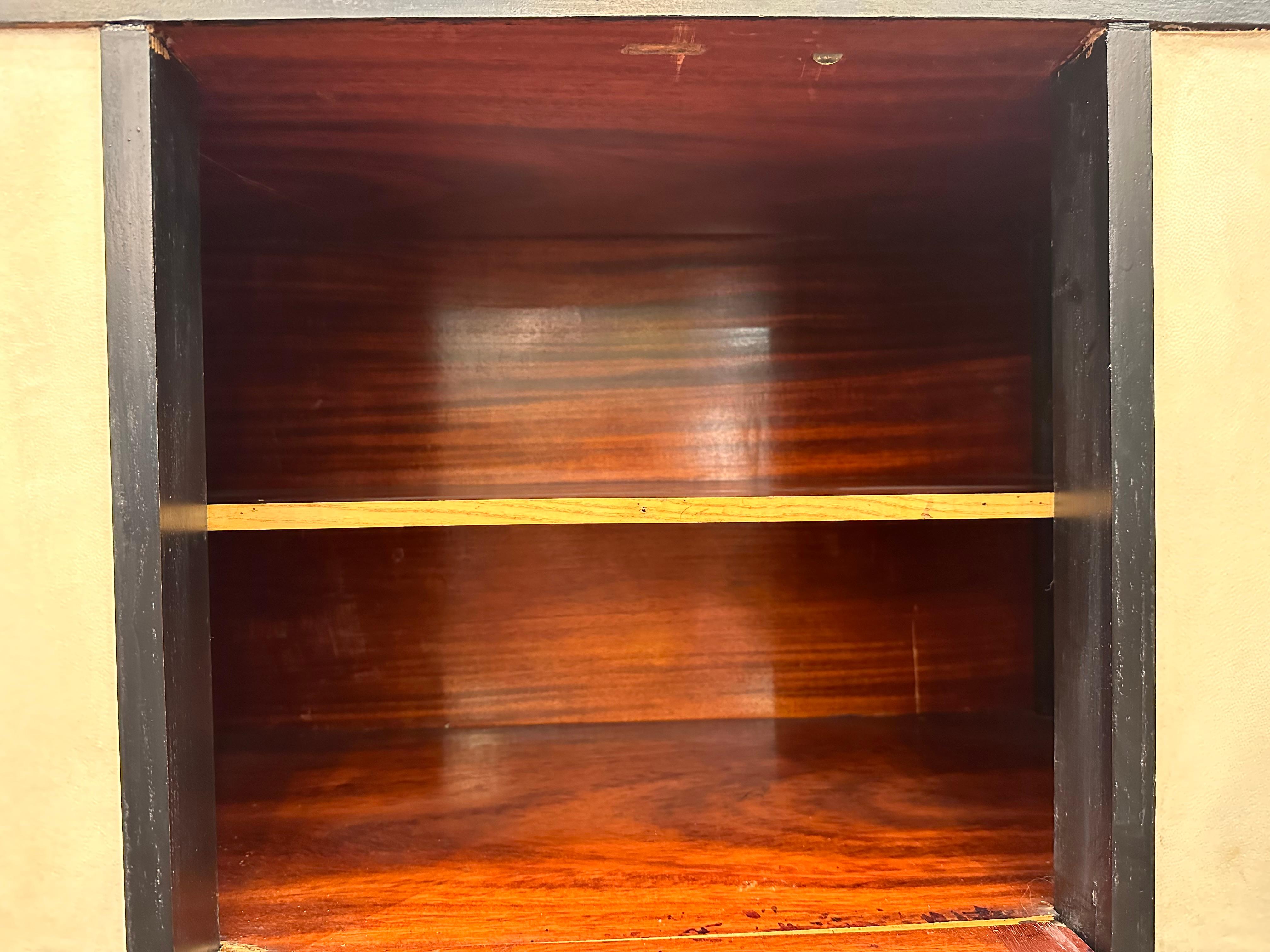 Art Deco Italian Paolo Buffa  black and white couple of Cabinets Secretaries 12