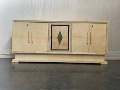 Art Deco Italian Parchment Sideboard, 1930s