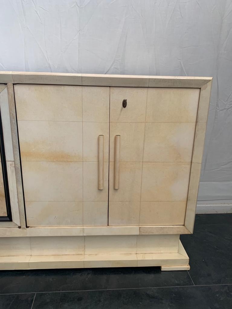 Art Deco Italian Parchment Sideboard, 1930s For Sale 1