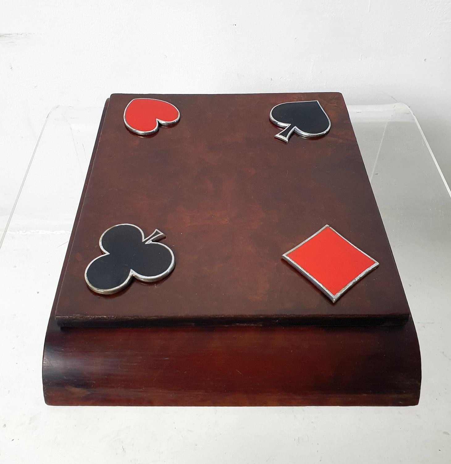 20th Century Art Deco Italian Playing Card Box For Sale