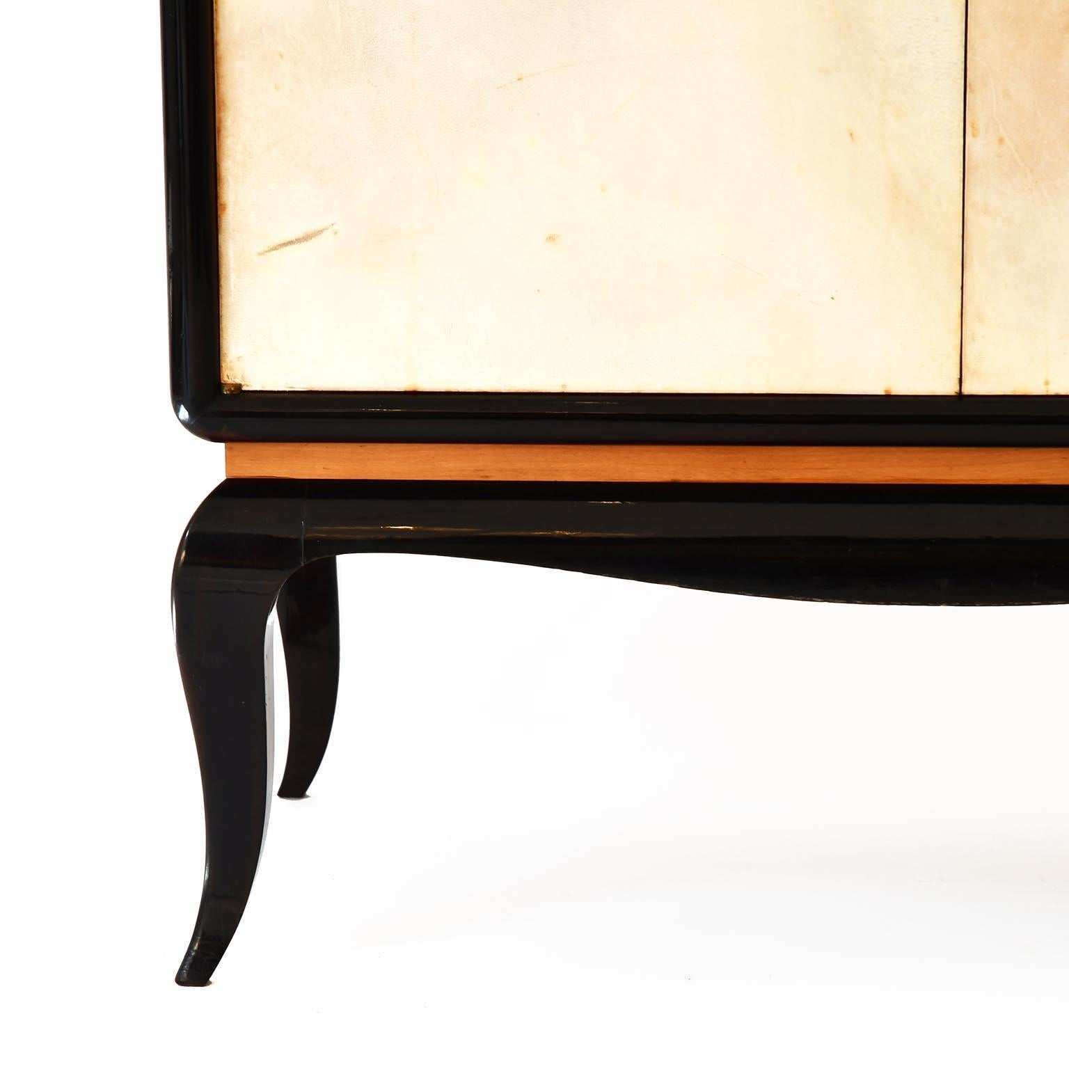 Glass Art Deco Italian Rare Bar Cabinet Attributed to Osvaldo Borsani