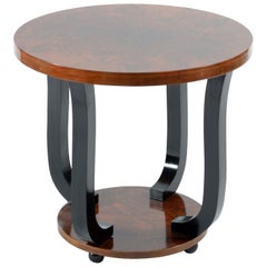 Vintage Art Deco Italian Round Side Table , 1930s