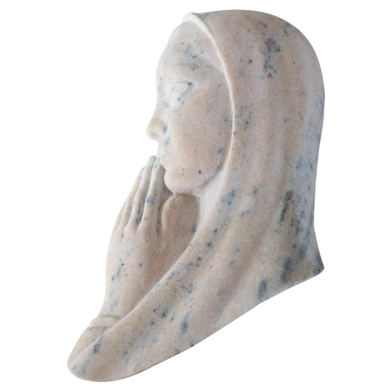 Art Deco Italian Sculpture in Precious Pink Marble from Portugal