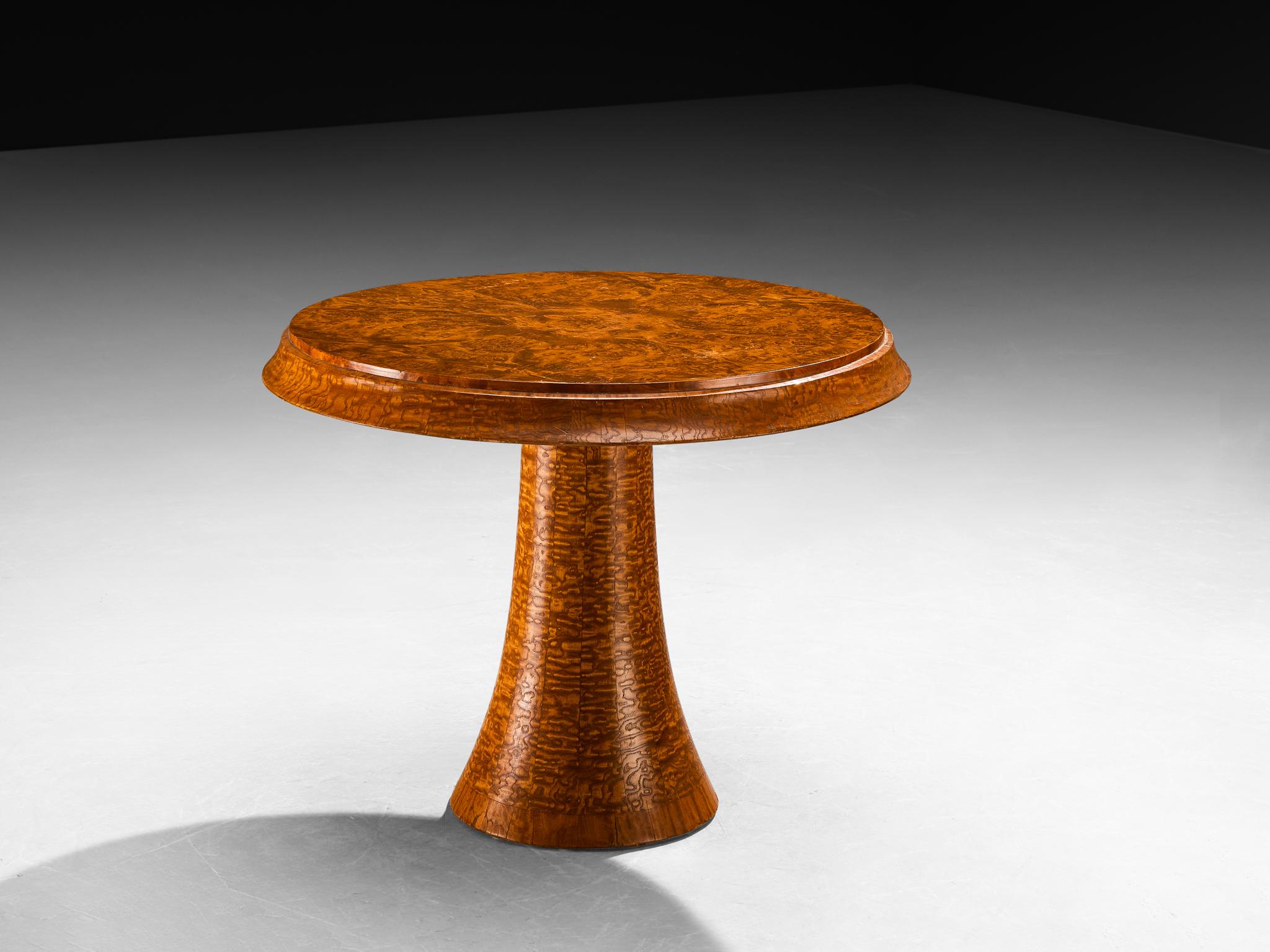 Mesa Auxiliar Art Decó Italiana de Madera Burl en Bueno estado para la venta en Waalwijk, NL