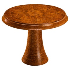 Table d'appoint italienne Art déco en ronce de bois