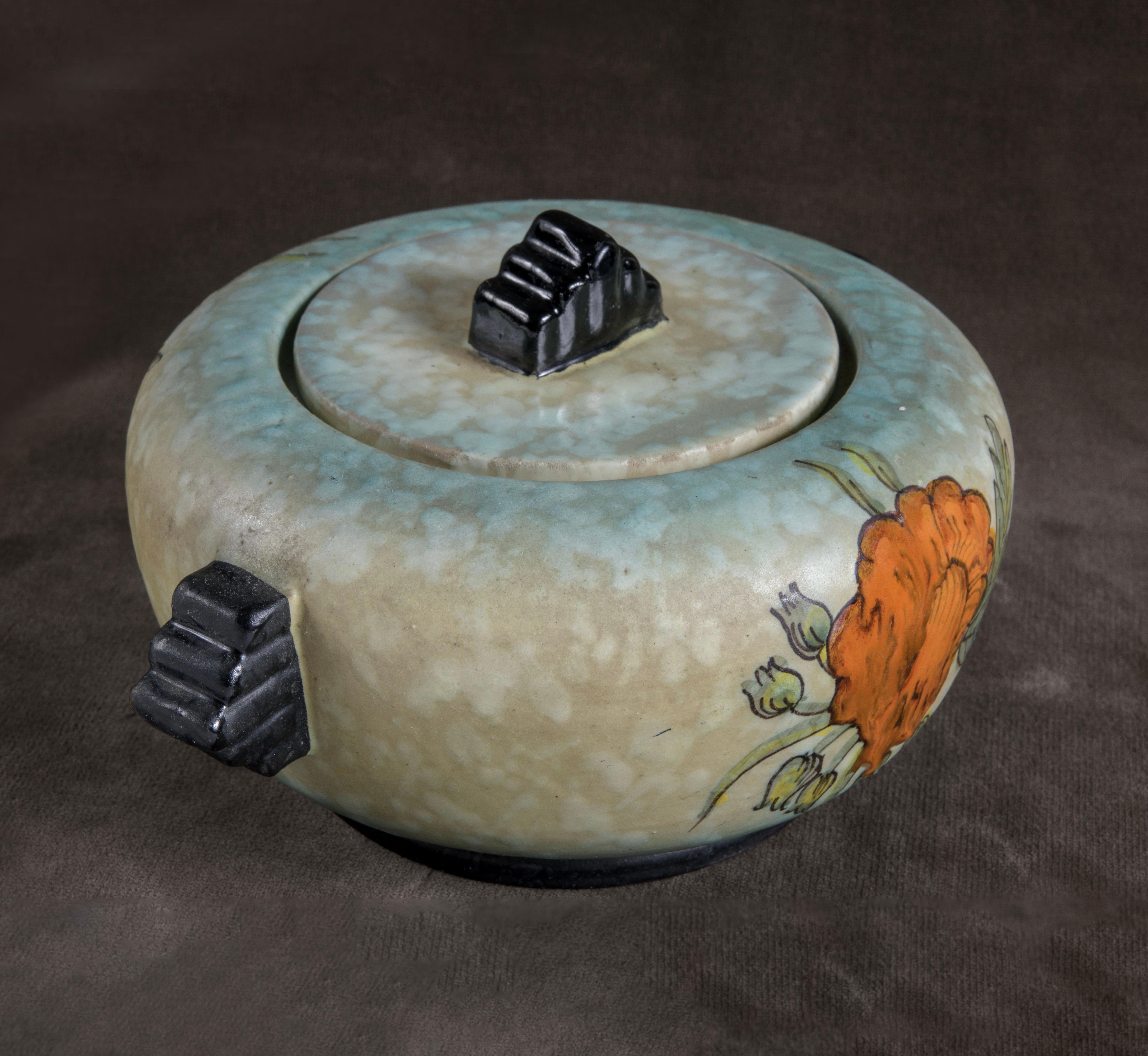 Italiano Vaso in ceramica firmato Art Decò in vendita