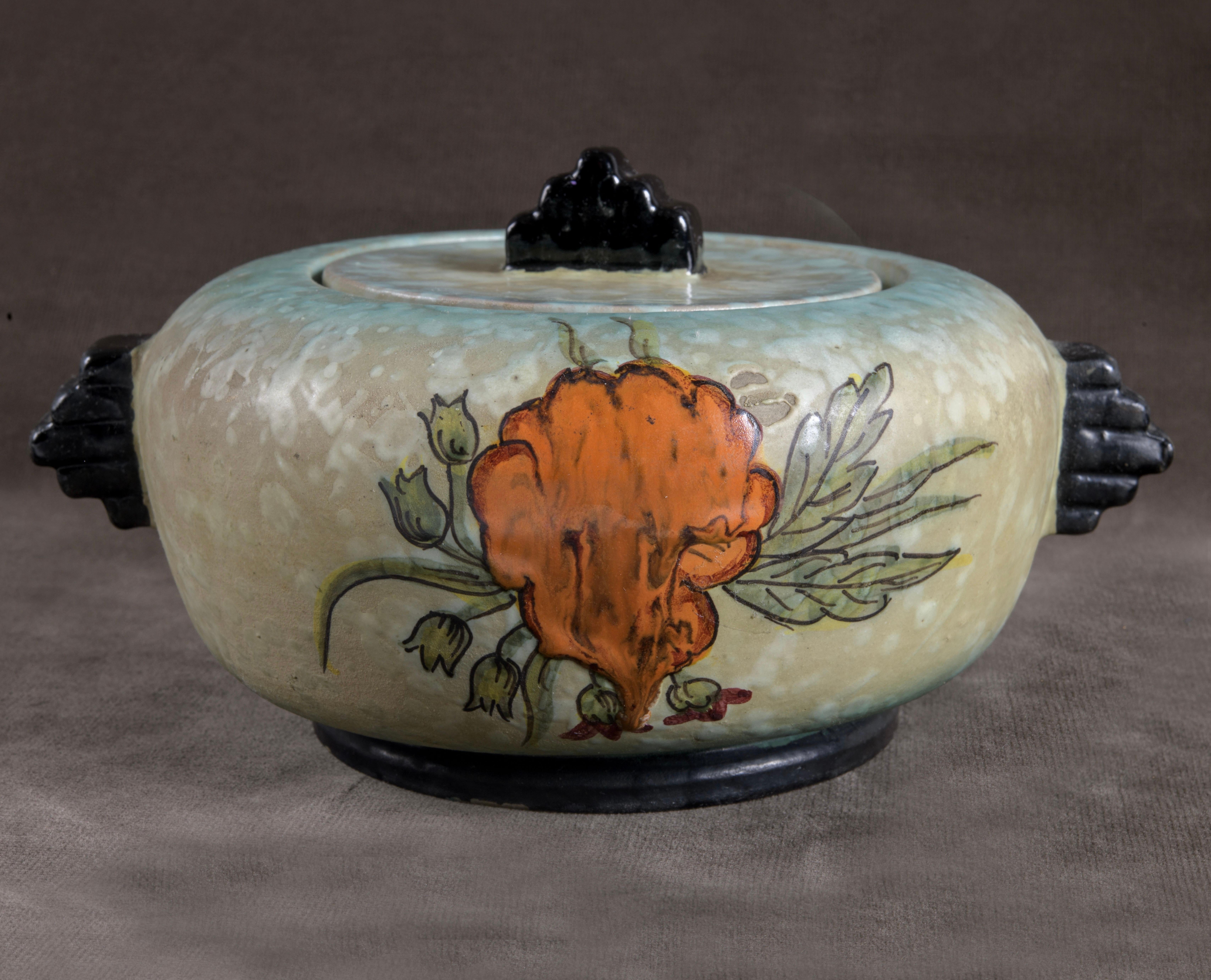 Vaso in ceramica firmato Art Decò In condizioni buone in vendita a Roma, IT