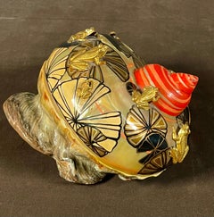 Art Decò Italian Signed Hand-Painted Cabinets of Curiosities Object