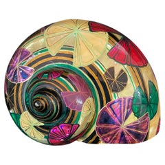 Art Decò Italian Signed Hand-Painted Wunderkammer Artwork