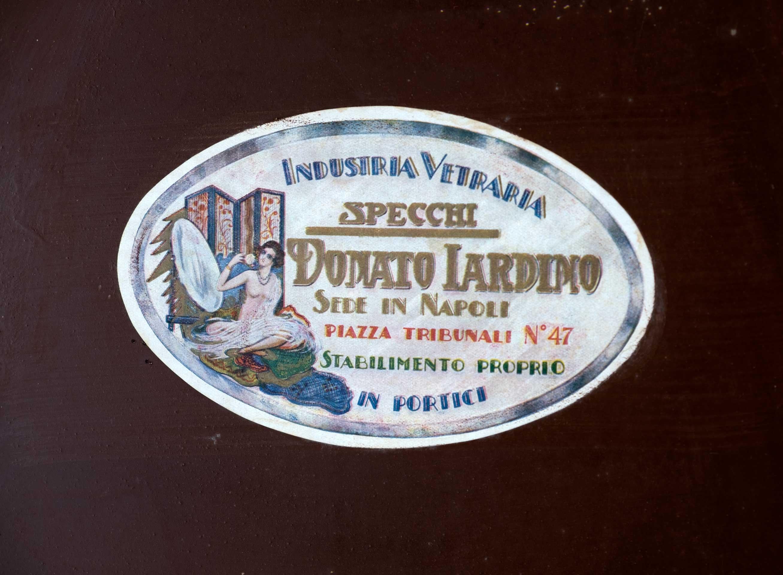 Art Deco Italian Walnut Briar Sideboard with Mirror, Early 20th Century For Sale 8