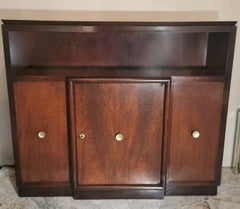 Art Deco Italian Walnut Cabinet with Doors