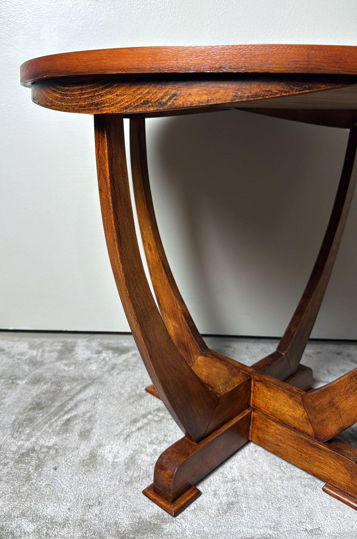 Table basse italienne Art Déco en noyer en vente 6