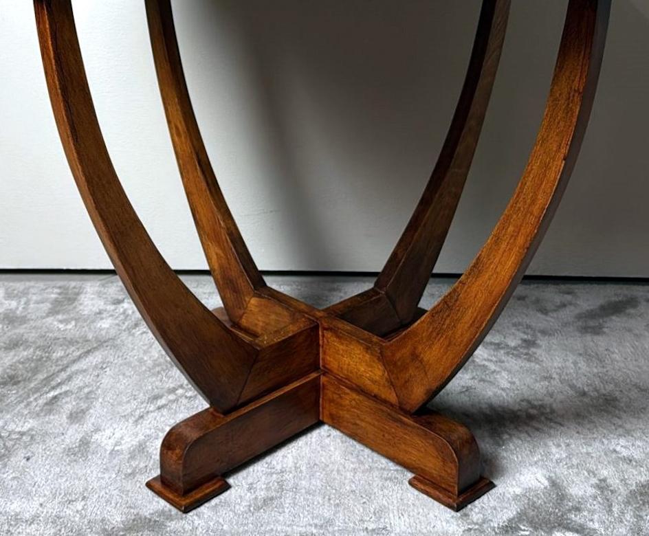 Table basse italienne Art Déco en noyer en vente 8
