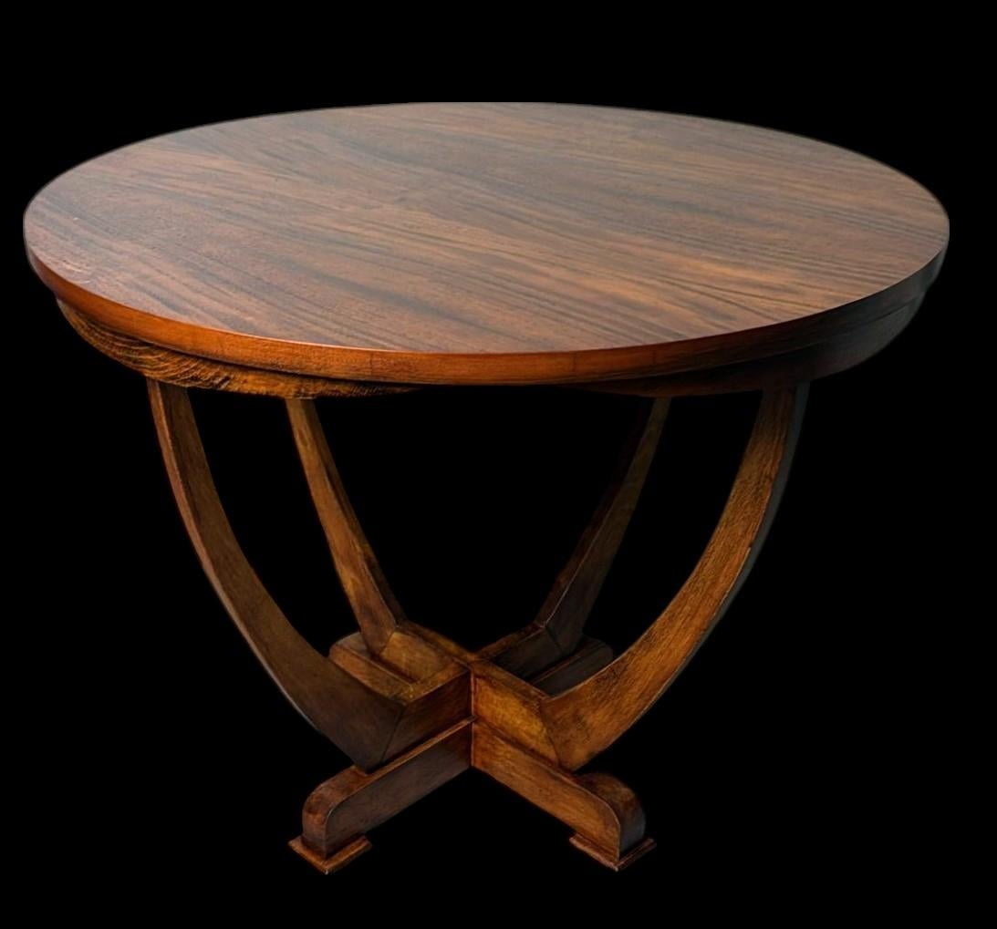 Art déco Table basse italienne Art Déco en noyer en vente