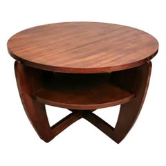 Vintage Art Deco Italian Walnut Coffee Table