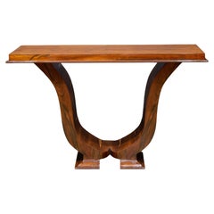 Console Art Deco en noyer c.I.C. 1930, fabriquée en Italie