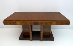 Art Deco Italian Walnut Dining Table, 1925