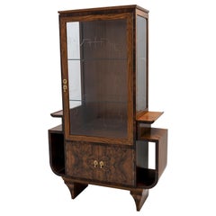 Vetrina o espositore da bar in legno di noce Art Dèco italiano, 1925