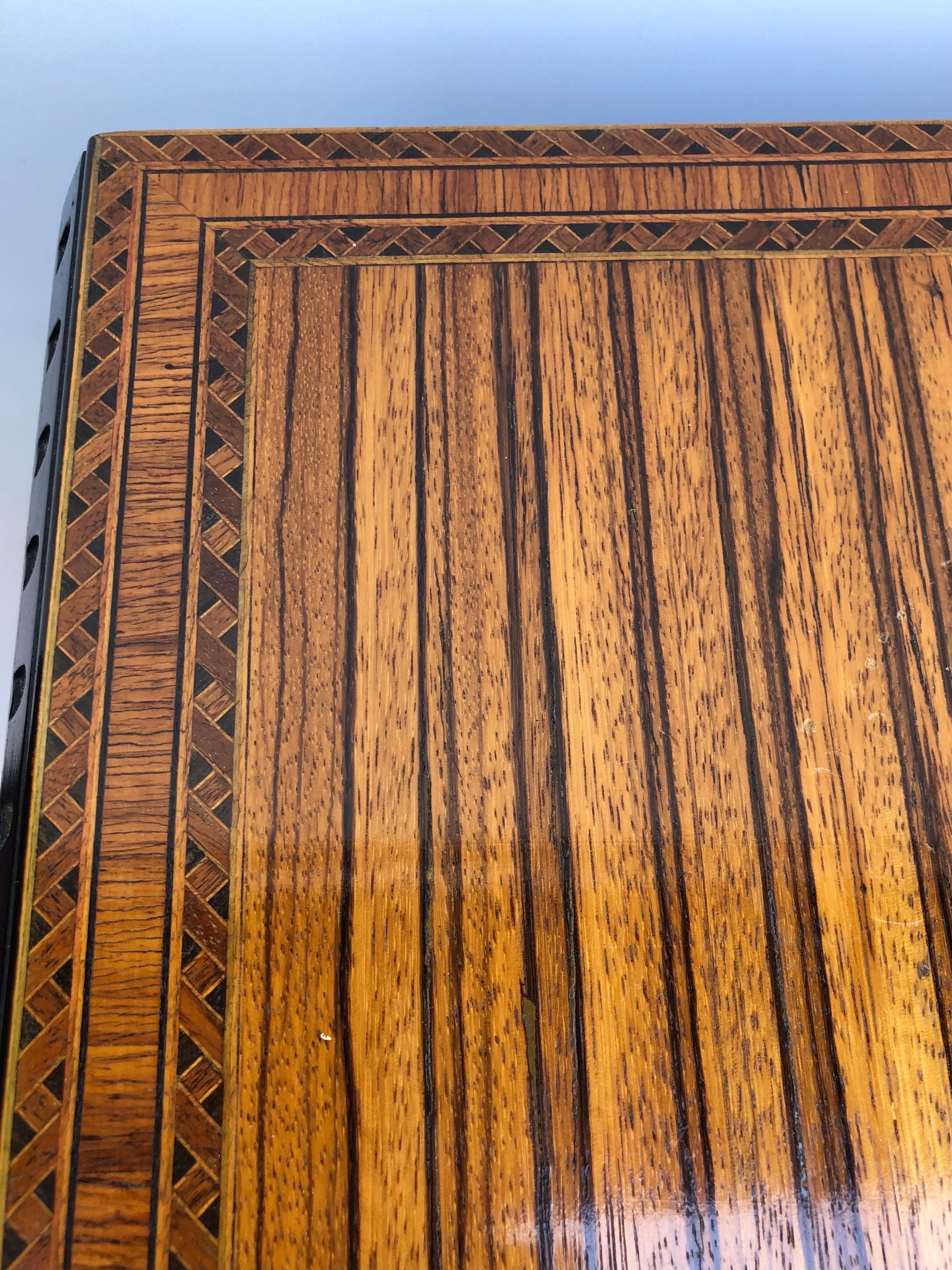 Art Deco Italian Zebra Wood Inlaid Credenza, Early 20th Century 1