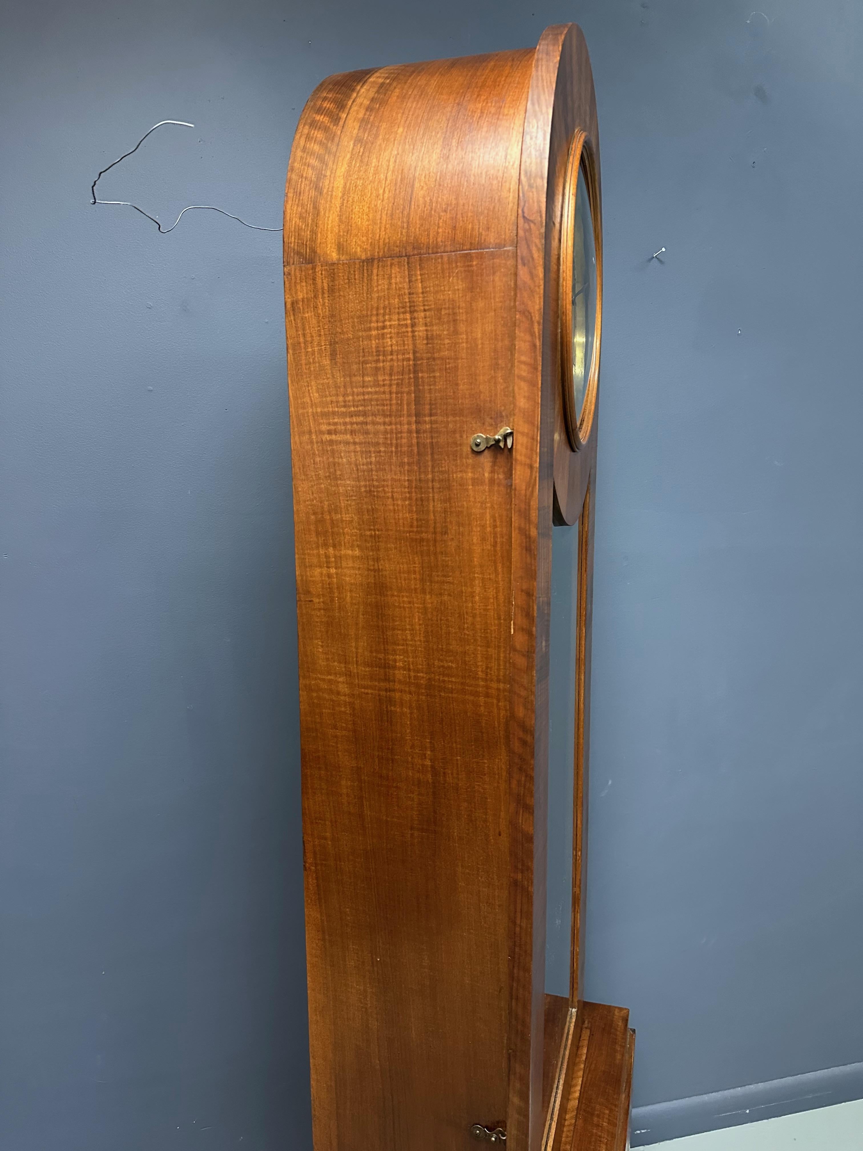 Art Deco J. Brandmann of Berlin Long Case Chiming Clock, Circa 1930s For Sale 3